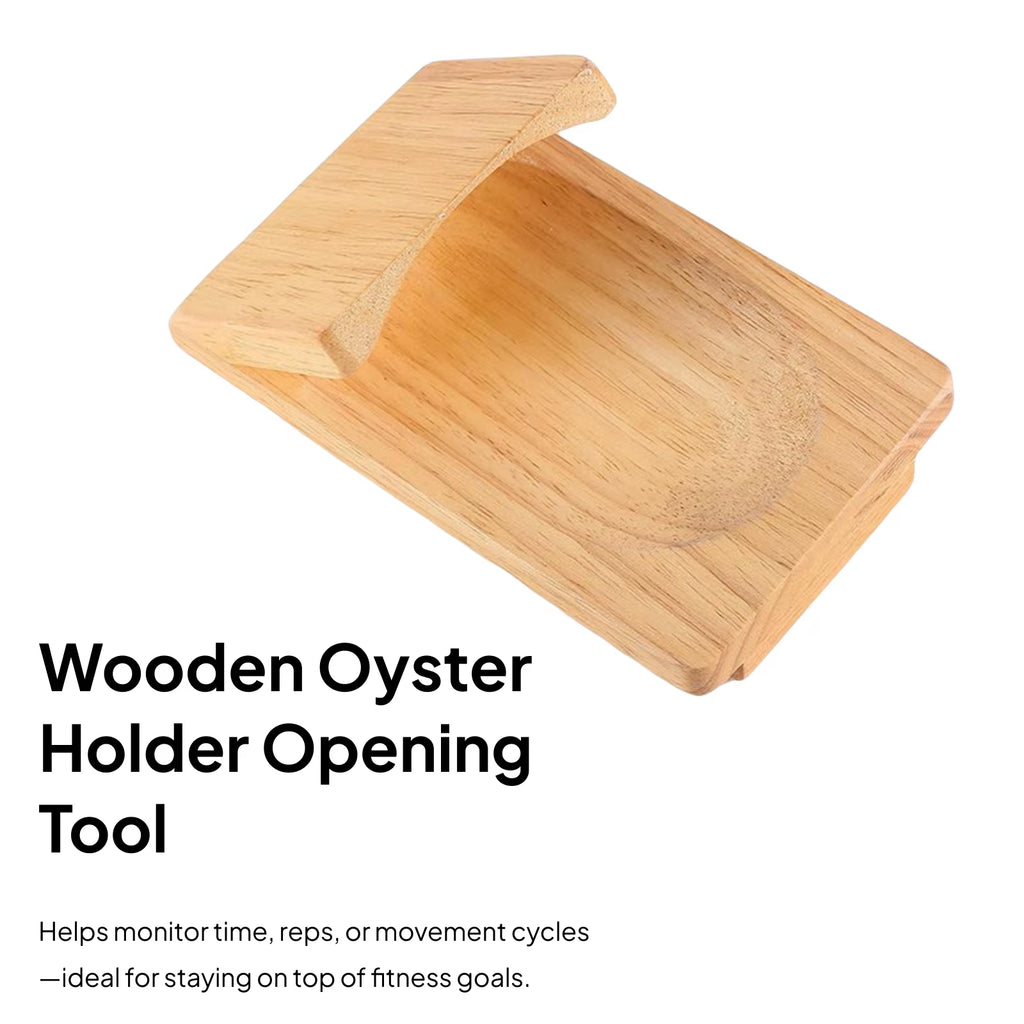 Wooden Oyster Shucking Clamp Opening Tool Oyster Shucking Clamp Seafood Tools Restaurant Gadgets for Home Kitchen Barbecue
