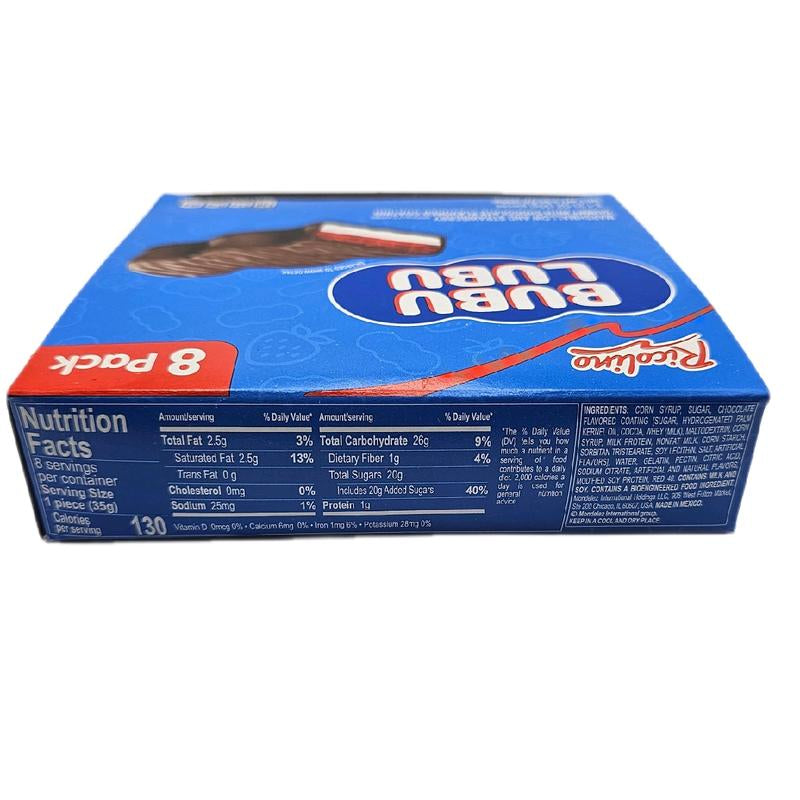 Bubu Lubu - Marshmallow and Strawberry Artificial Flavored Gummy with Chocolate Flavored Coating / 8 Pieces Pack