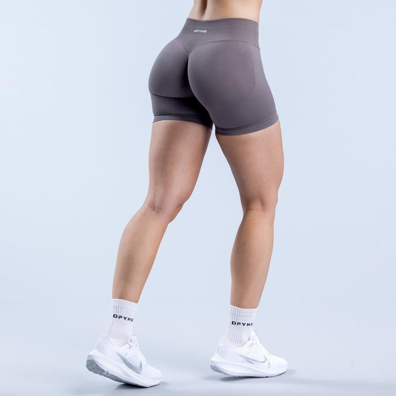 Dfyne Impact Shorts - 4.5" Stretch Nylon with Subtle Glute Contour, Low Ribbed Band