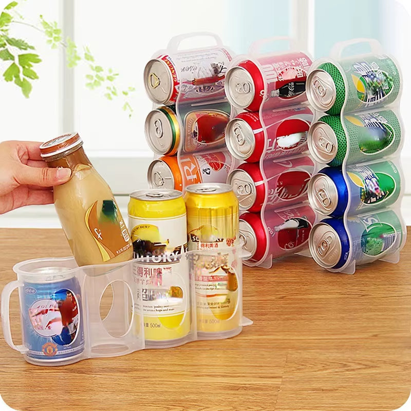 1 Pc Beer Soda Drink Can Storage Box Kitchen Fridge Drink Bottle Holder Fridge Refrigeration Storage Organizer Rack Shelf
