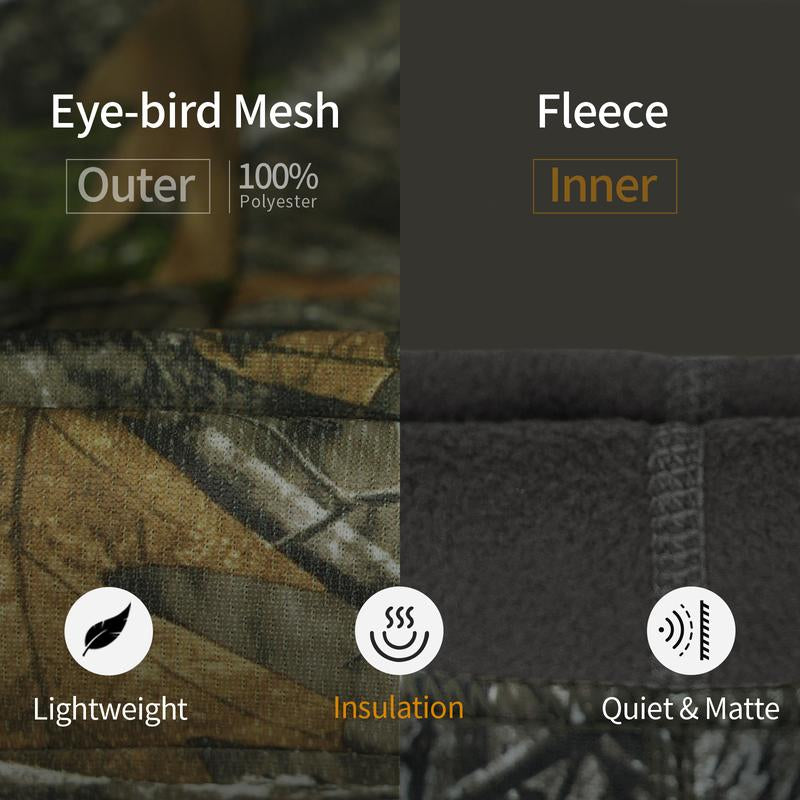 LOOGU Camo Fashion Beanie Hat for Hunting, Winter Skull Cap, Men’S Cuffed Beanie with Fleece Brown