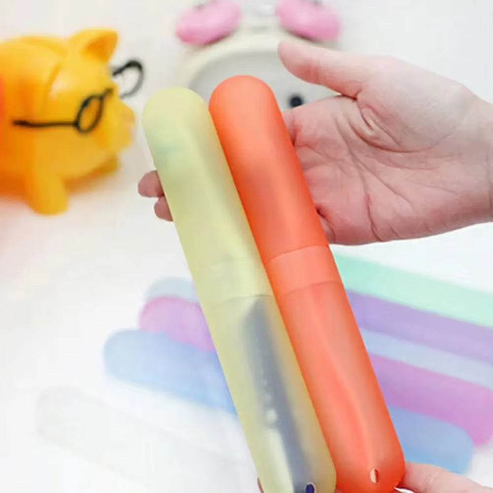 Travel Portable Toothbrush Box, Breathable Toothbrush Storage Box, Frosted Dustproof Toothbrush Protection Box, Toothbrush Cover