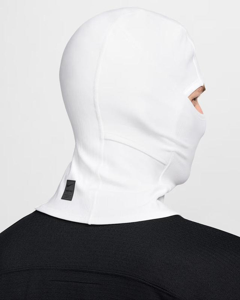 Nike Pro THERMA-FIT Hyperwarm Hood Black/White Ski Mask - Authentic Backlava Winter Gear for Enhanced Performance Dri-Fit Convertible Hood Mask