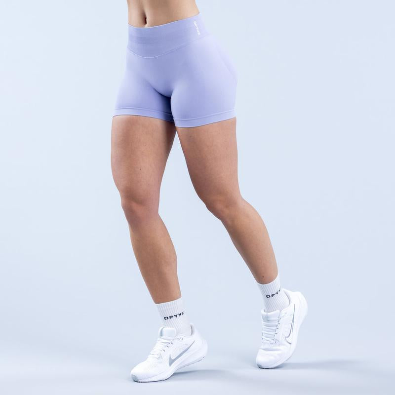 Dfyne Impact Shorts - 4.5" Stretch Nylon with Subtle Glute Contour, Low Ribbed Band