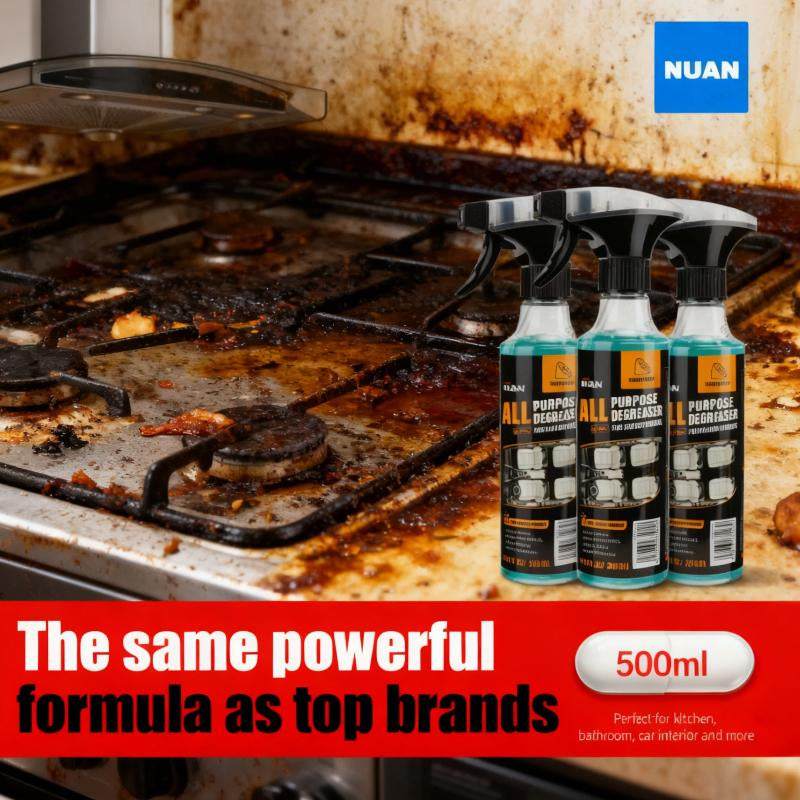 NUAN- Multi-Purpose Cleaning Spray: an All-In-One Household Cleaner Suitable for Kitchens, Bathrooms, and Both Interior and Exterior Car Surfaces. Effectively Removes Stubborn Stains.