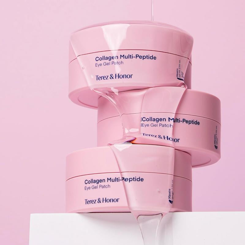 TEREZ & HONOR Collagen Multi-Peptide Eye Gel Patch - 30 Pairs for Puffy Eyes Dark Circles Wrinkles Fine Lines Hydrating Firming Korean Skincare Gift