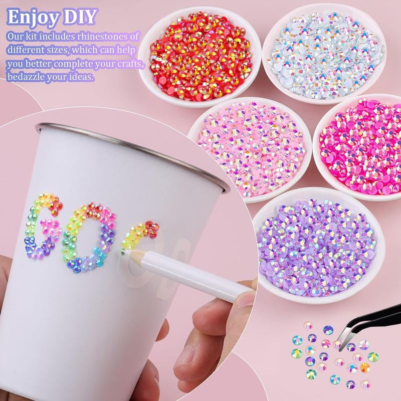 40 Colors 3Mm Jelly Rhinestones, 1 Box Multicolor Flatback Resin Gems for Bedazzling, DIY Crafting, Diamond Art & Nail Art, Bedazzler Kit