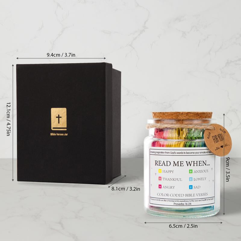 Scripture Verse Jar(English Version) - Unisex,1Pc Glass Jar,Bible Verse Jar,Christian Gift Read Me Jar Religious Stuff Bottles Organiser Read Me When Bible Verses Jar Religious Christian Gifts for Women Men Christian Devotionals for Women Catholic Faith
