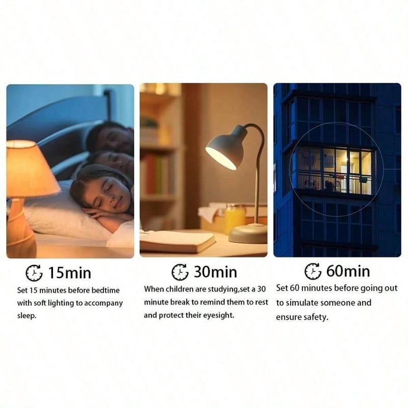 2PC USB-C Rechargeable LED Light Bulb with Remote Control - E27 Emergency Light, Dimmable 9W Bulb for Home Power Outage