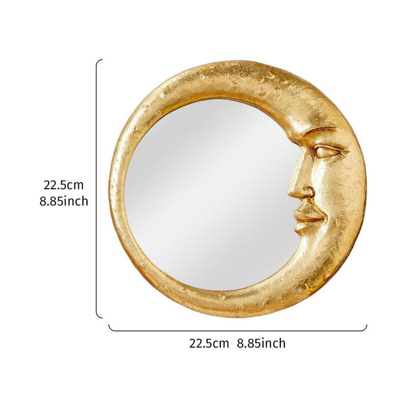 Creative Moon & Face Design Wall Mirror, Resin Wall-Mounted Mirror, Wall Decor for Home Living Room and Bedroom, Home Decor #TOP PICKS