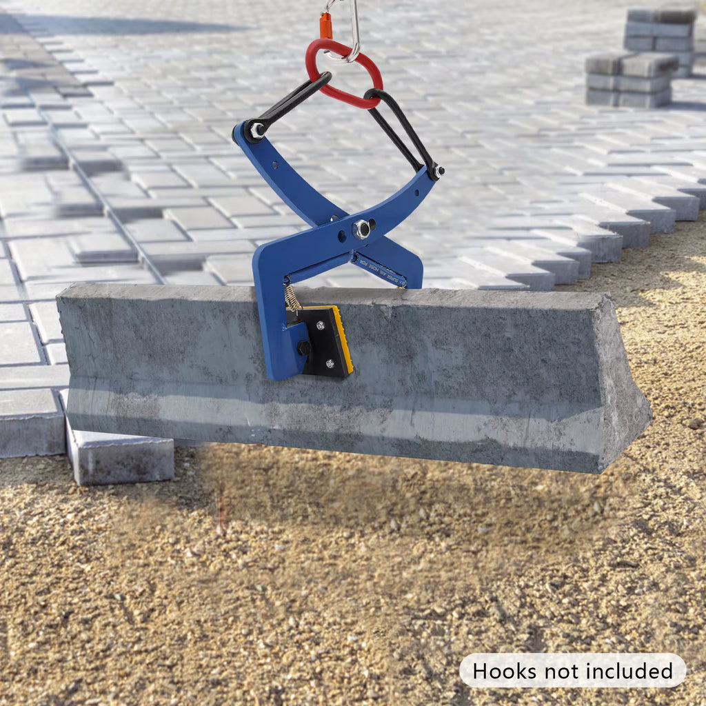 661LBS Stone Lifting Clamp Adjustable Opening Stone Carrying Clamp Vertical Stone Lifting Clamp Sling Ring Stone Clamp