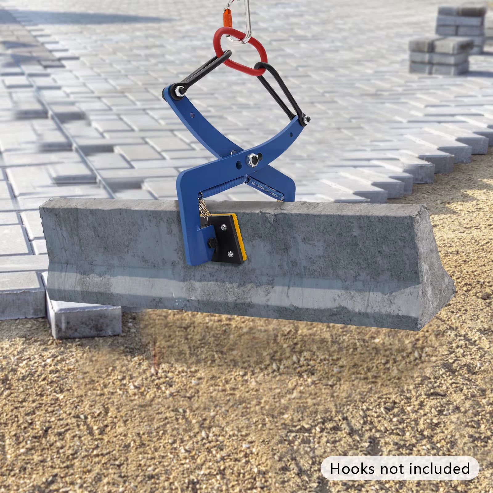 661LBS Stone Lifting Clamp Adjustable Opening Stone Carrying Clamp Vertical Stone Lifting Clamp Sling Ring Stone Clamp