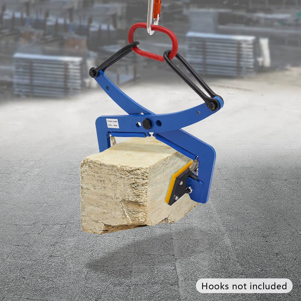 661LBS Stone Lifting Clamp Adjustable Opening Stone Carrying Clamp Vertical Stone Lifting Clamp Sling Ring Stone Clamp