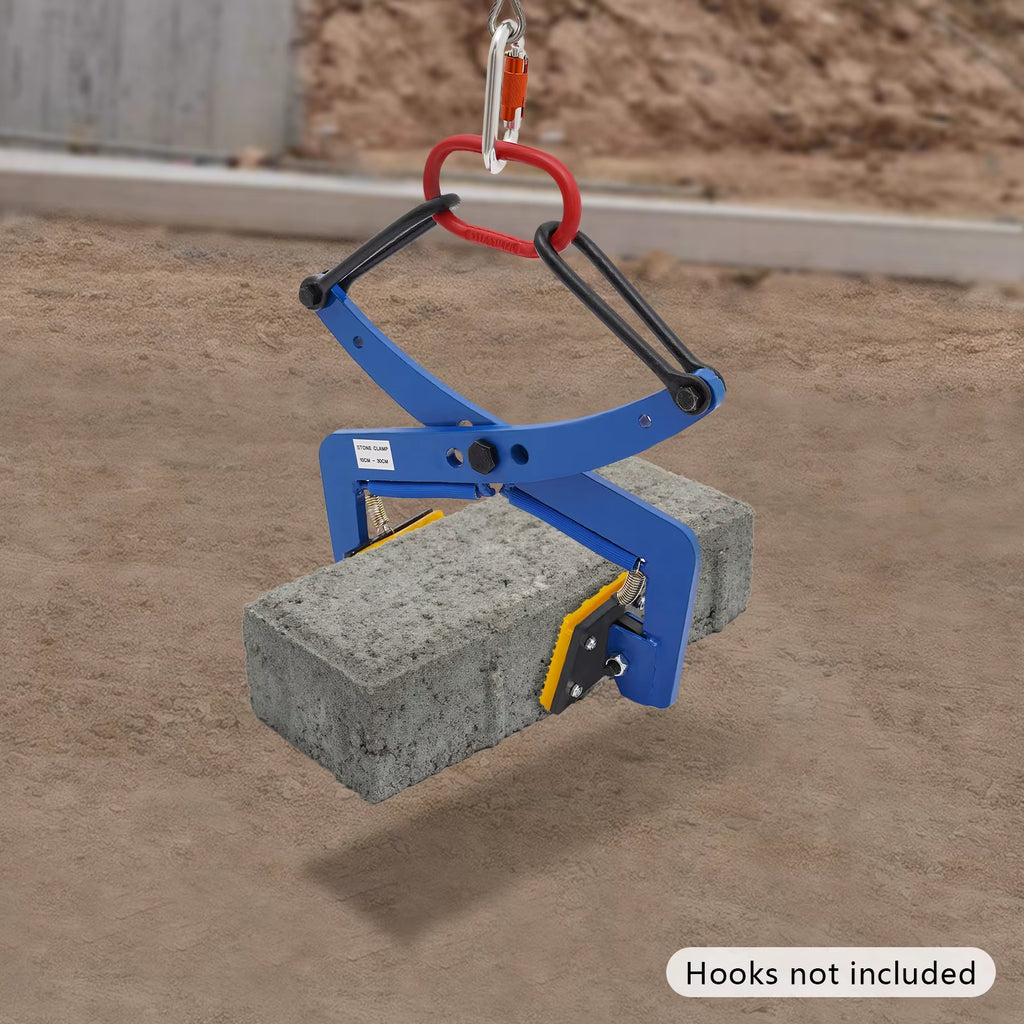 661LBS Stone Lifting Clamp Adjustable Opening Stone Carrying Clamp Vertical Stone Lifting Clamp Sling Ring Stone Clamp