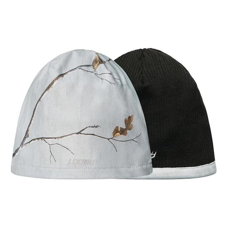 LOOGU Camo Fashion Beanie Hat for Hunting, Winter Skull Cap, Men’S Cuffed Beanie with Fleece Brown