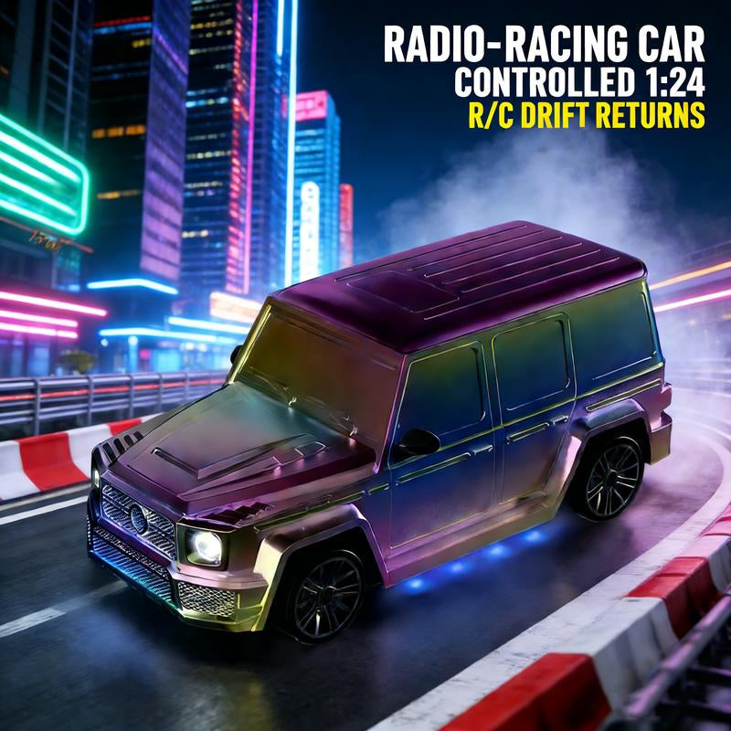 1：24 Scale Chameleon Purple Rc Drift off Road Cars with Full Proportional Throttle for Indoor Drifting Outdoor Trails Friend Gatherings Hobby Sessions and Rainy Day Fun