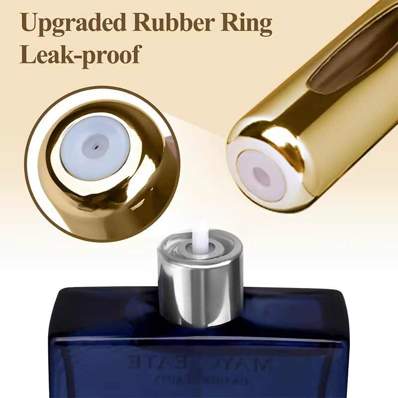 Mini Refillable Perfume Atomizer Aluminum, Travel Perfume Atomizer 5Ml, Portable Perfume Dispenser, Refillable Perfume Case Rugg