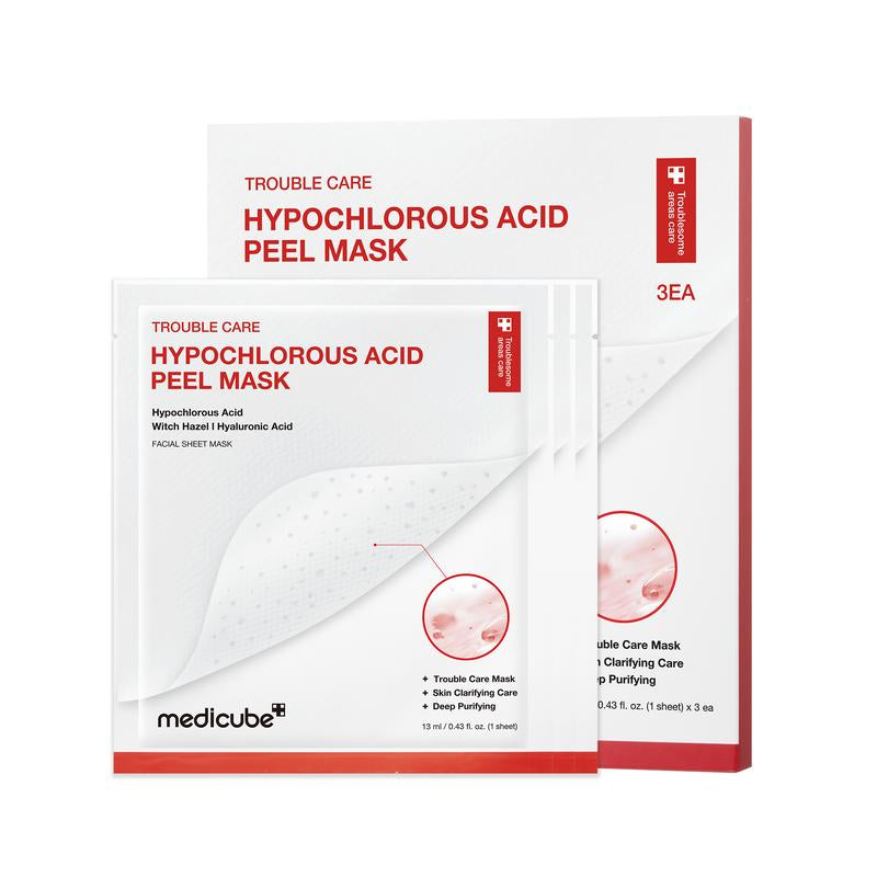 [NEW] [Medicube] Hypochlorous Acid Peel Masks | Peel-Off Sheet Mask for Excess Sebum & Pore Care | Panthenol, Hyaluronic Acid for Hydrating & Pore-Refining Care | Korean Skincare, (13Ml / 0.43 Fl. Oz. X 3Ea)