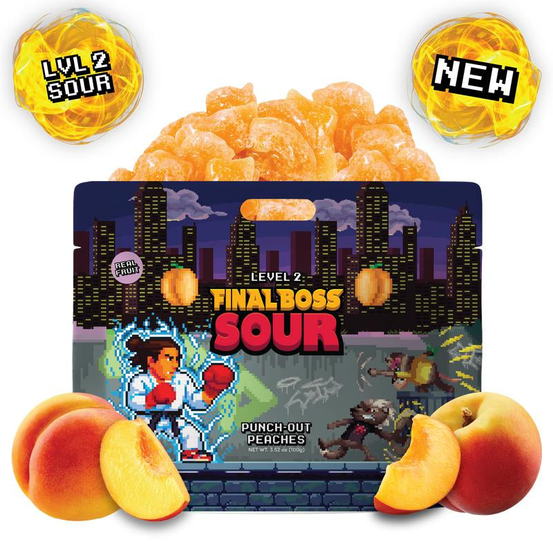 Final Boss Sour - Punch-Out Peaches (Level 2) (1 or 4-Pack)