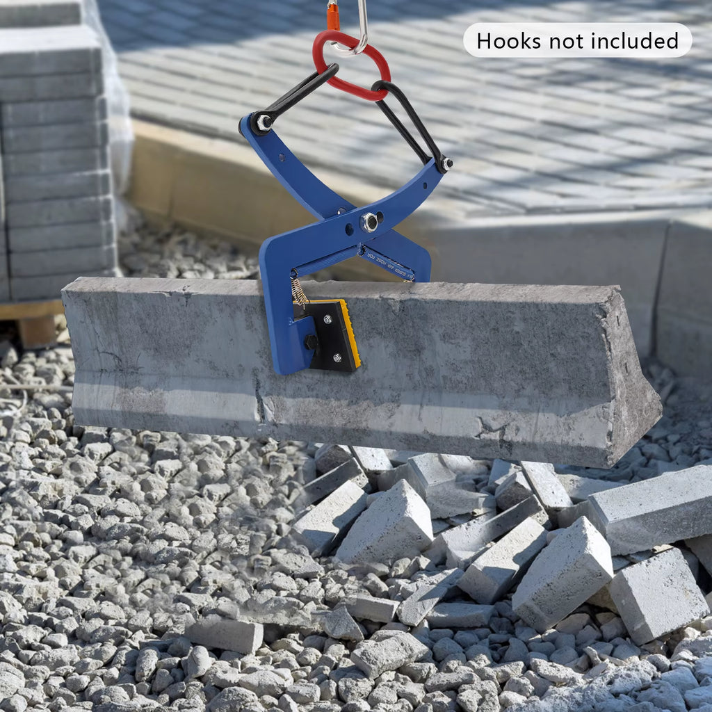 661LBS Stone Lifting Clamp Adjustable Opening Stone Carrying Clamp Vertical Stone Lifting Clamp Sling Ring Stone Clamp