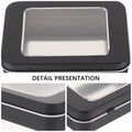 12 Pcs Boxes USB Keychain Storage Jewelry Container Tinplate Holder Pvc Drive Case