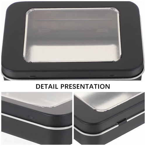 12 Pcs Boxes USB Keychain Storage Jewelry Container Tinplate Holder Pvc Drive Case