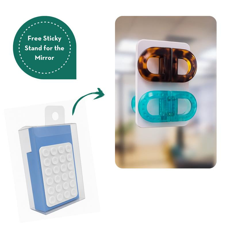 DAFNI KLIX Magnetic Hair Clips Set of 2 - the Icon Urban Oasis Seamless Connection with Exclusive Sticky Pad for Mirrors - Strong Magnetic Hold No Slipping No Tugging