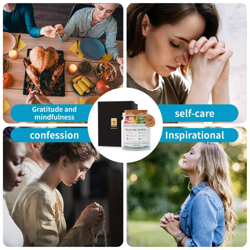 Scripture Verse Jar(English Version) - Unisex,1Pc Glass Jar,Bible Verse Jar,Christian Gift Read Me Jar Religious Stuff Bottles Organiser Read Me When Bible Verses Jar Religious Christian Gifts for Women Men Christian Devotionals for Women Catholic Faith