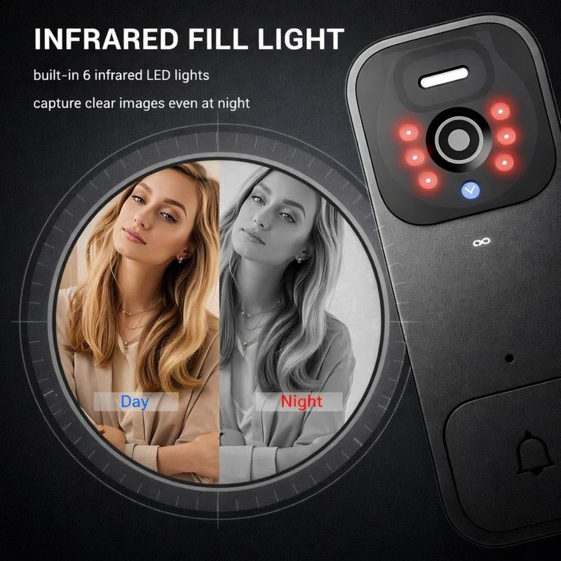 2026 Upgraded X7/X8 No Wifi Video Doorbell with Screen – Wireless Doorbell Camera, No App, No Monthly Fees,Two-Way Talk, Night Vision