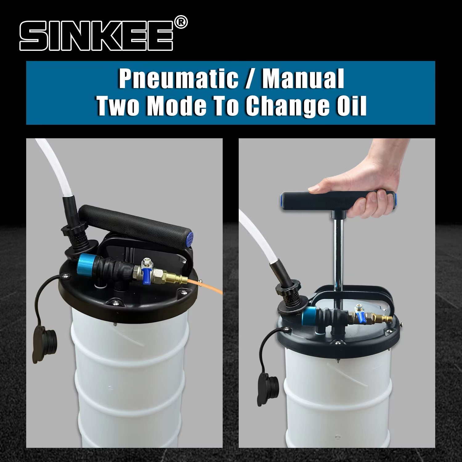 6.5L Pneumatic/Manual Oil Fluid Extractor Pump Tool Oil Changer Vacuum Fluid Extractor Oil Change & Fluid Change Tool