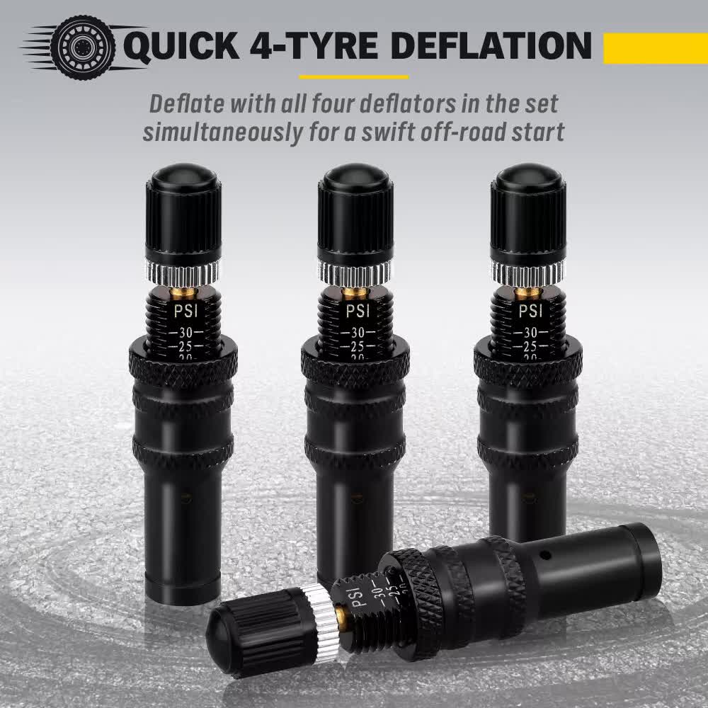 NNEDSZ 4Pcs Tyre Deflators Air Deflator Tire Valve Core Tool 10~30 PSI Portable 4x4 Au