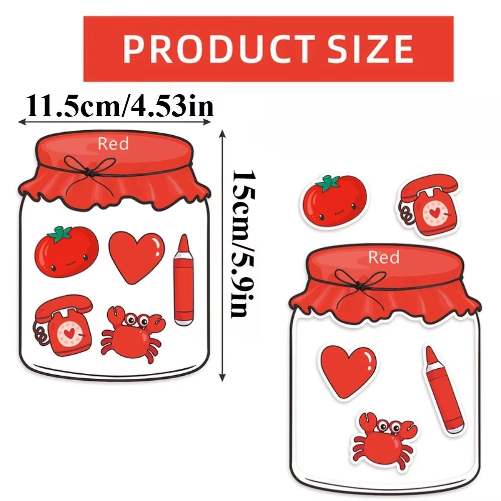 Color Recognition Magnetic Sorting Set Educational Magnet Fruit Toys for Baby Toddlers Kids Magnets for Refrigerator Whiteboard