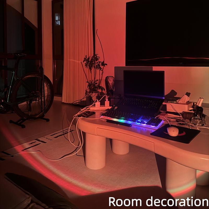 Fall Sunset Lamp Projector Light 180° Adjustable RGB Mood Lamp with 4 Modes Remote Control Battery Included for Bedroom Gaming Room Live Streaming Christmas Gift DC Power Supply