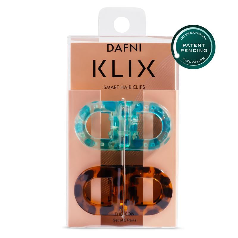 DAFNI KLIX Magnetic Hair Clips Set of 2 - the Icon Urban Oasis Seamless Connection with Exclusive Sticky Pad for Mirrors - Strong Magnetic Hold No Slipping No Tugging