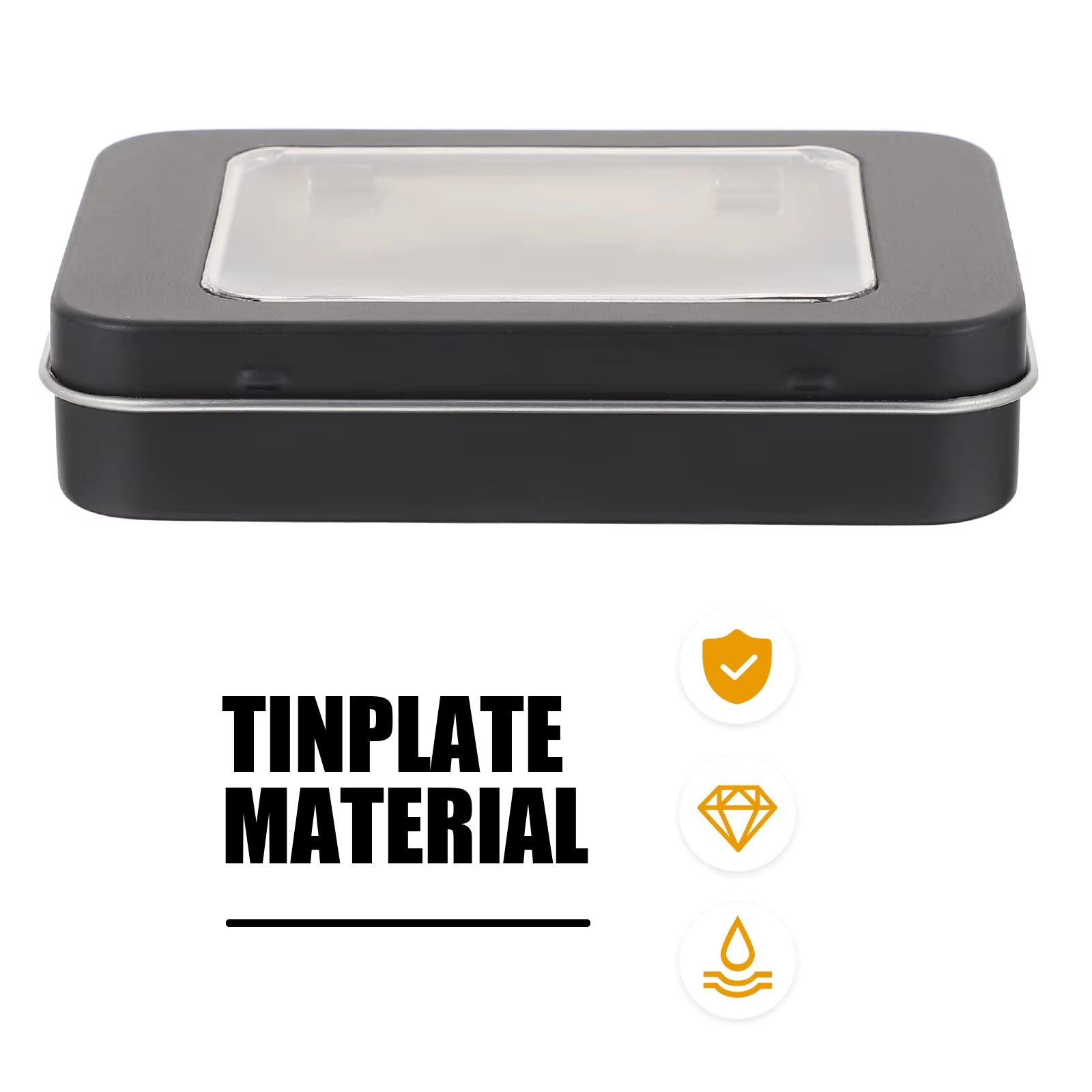 12 Pcs Boxes USB Keychain Storage Jewelry Container Tinplate Holder Pvc Drive Case