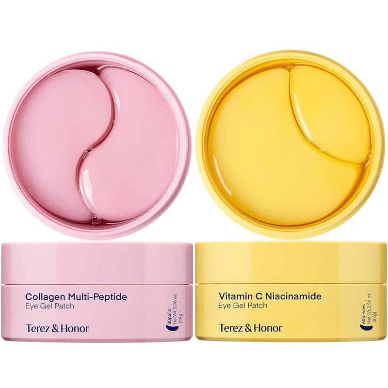 TEREZ & HONOR Collagen Multi-Peptide Eye Gel Patch - 30 Pairs for Puffy Eyes Dark Circles Wrinkles Fine Lines Hydrating Firming Korean Skincare Gift