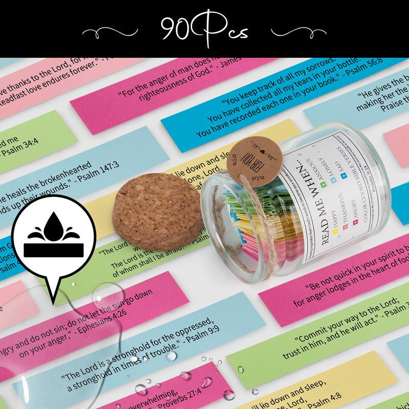 Scripture Verse Jar(English Version) - Unisex,1Pc Glass Jar,Bible Verse Jar,Christian Gift Read Me Jar Religious Stuff Bottles Organiser Read Me When Bible Verses Jar Religious Christian Gifts for Women Men Christian Devotionals for Women Catholic Faith