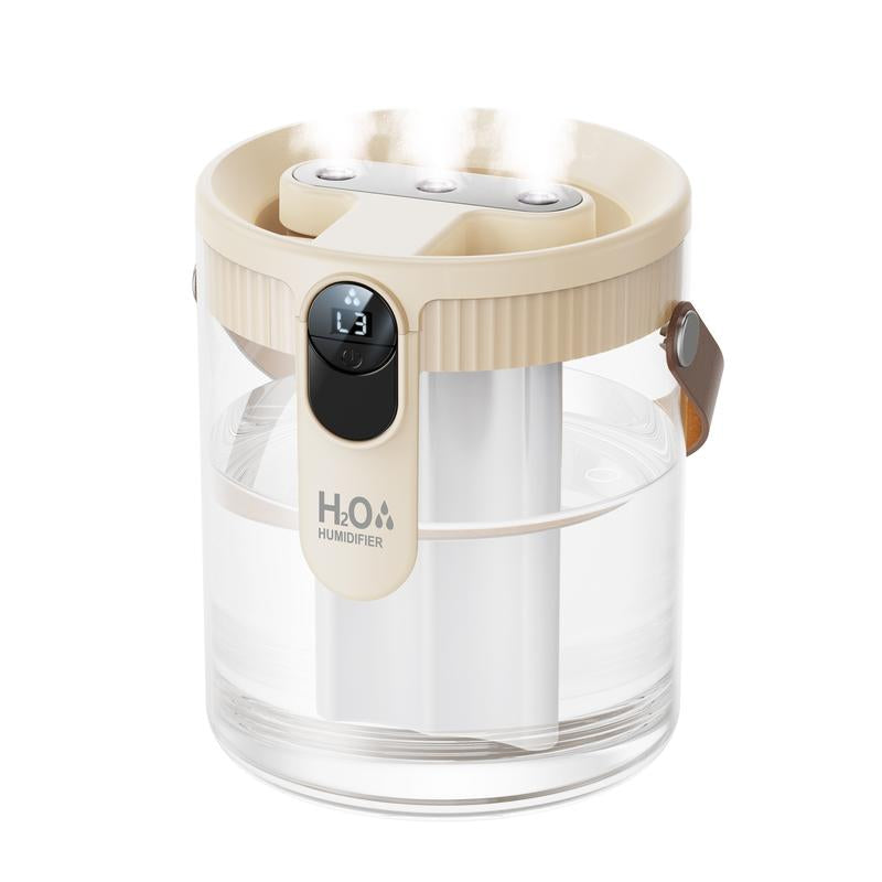 KIMMOO Smart Humidifiers for Bedroom, Rechargeable Top Fill Humidifier with Night Light, 1.4L Cool Mist Humidifier for Office Home Plant and Baby, 3-Speed Mist Control, Quiet, Auto Shut-Off