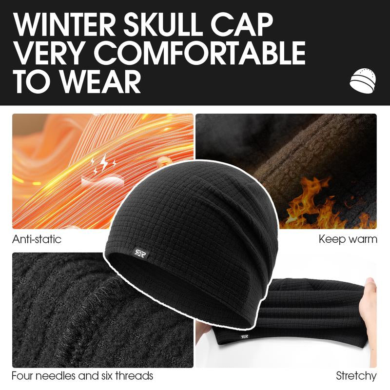 SHINENEOTH 1/2 Pcs Warm Lightweight Soft Skull Cap Accessories Unisex Cycling Cap Beanie Do-Rag Running Beanie Hiking Gym Fitness Wicking Skull Cap Sports Windproof Winter