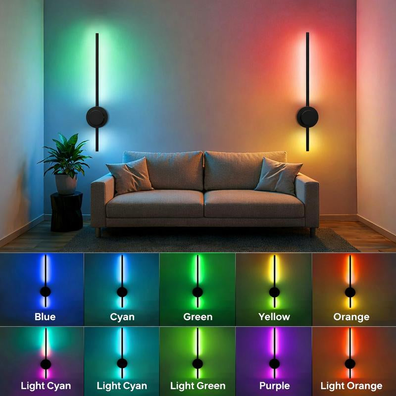Limited Time 50% off Rechargeable Wall Sconces Set of 2 Wireless Lights with Remote Touch Control 360° Adjustable Heads 3 Color Temperatures RGB 16 Colors Timer No-Wire Installation for Bedroom Living Room TV Hallway