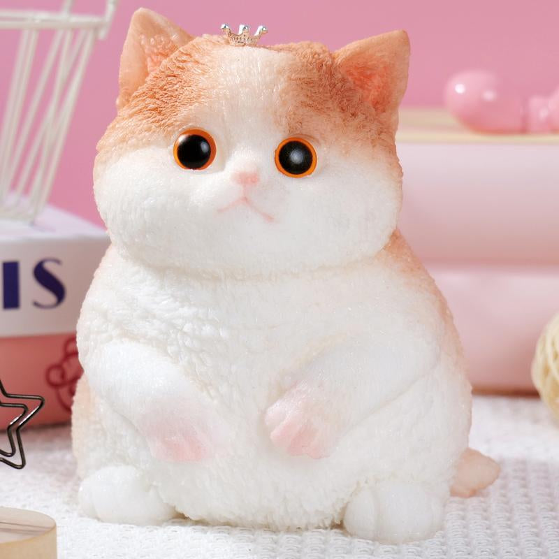 Large Taba Squishy Cat Squishy Dog Handmade Cute Cat DIY Squeeze Toy, Hyperreal Kawaii Cat Simulation Lovely Toy, Squeeze Autism Toys Stress Relidf Toy, Silicone Pinch Cat