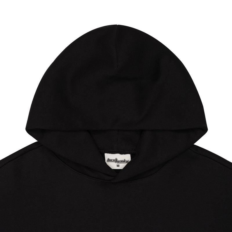 350 GSM 'Black' Fleece Hoodie