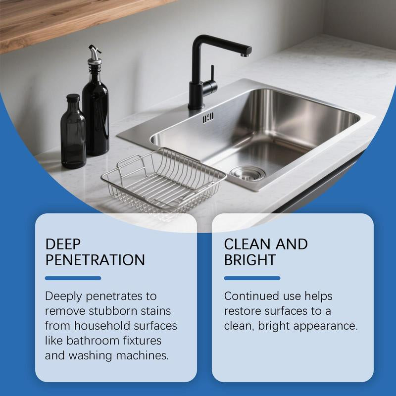 Cleaning Gel for Bathrooms and Kitchens, Ideal for Cleaning White Walls and Removing Stubborn Stains Caused by Moisture.