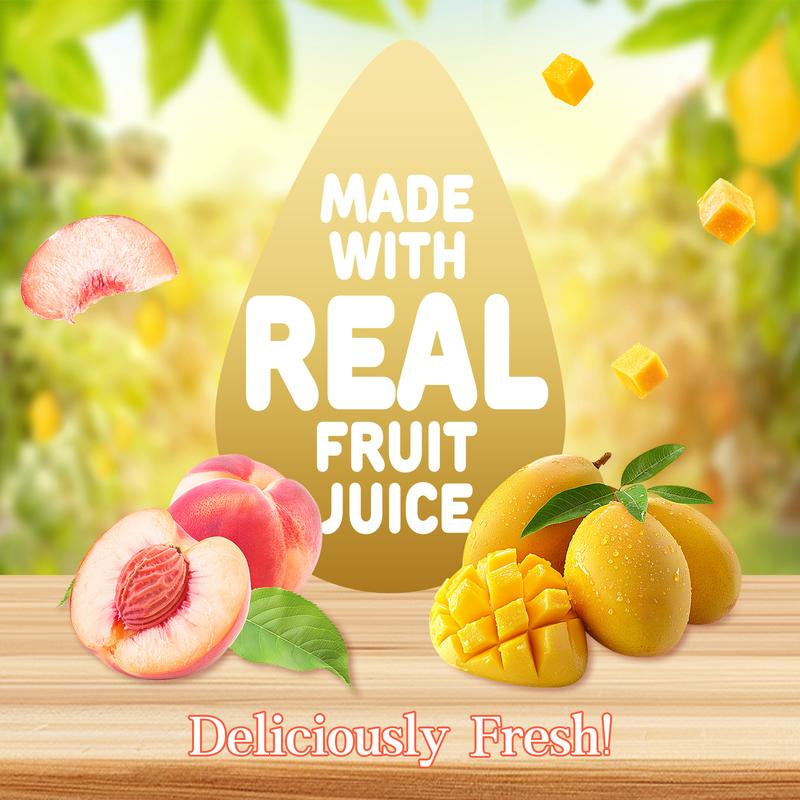 Amos 4D Lucky Fish Gummy – Real Juice Filled, 3D Shaped Goldfish Candy for Fun & Drinks(Peach & Mango Flavor, 65G) Perfect Sweet Gift Snack Fruit