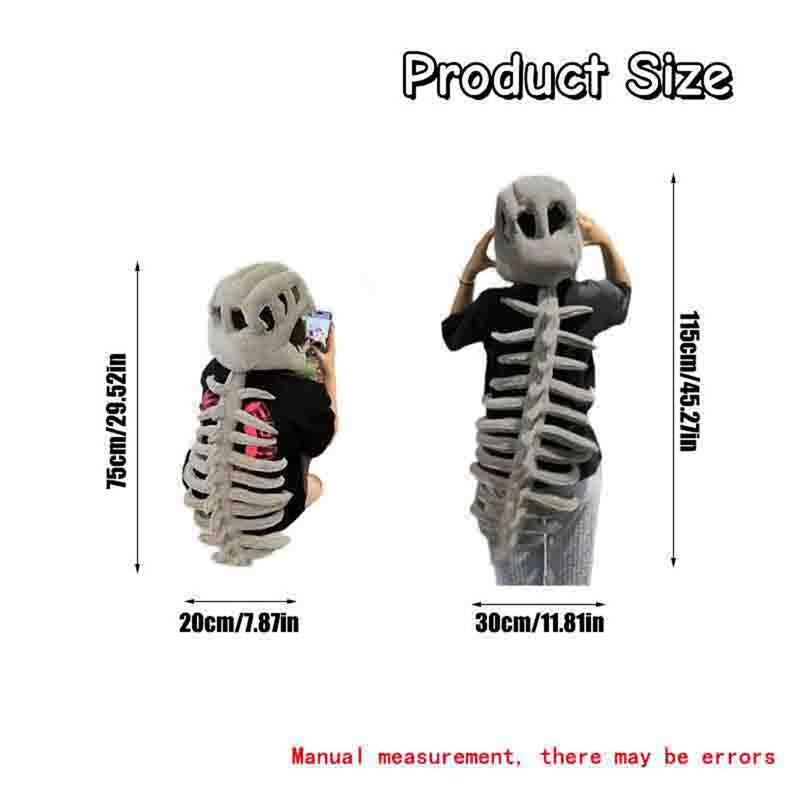 Dinosaur Skeleton Headgear Pillow, 4 Color Options Available, Unisex Cushion, Perfect for Party Cosplay and Sofa Lounging