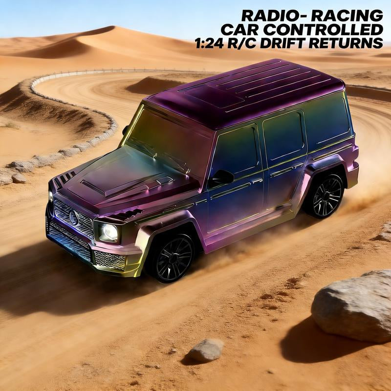 1：24 Scale Chameleon Purple Rc Drift off Road Cars with Full Proportional Throttle for Indoor Drifting Outdoor Trails Friend Gatherings Hobby Sessions and Rainy Day Fun