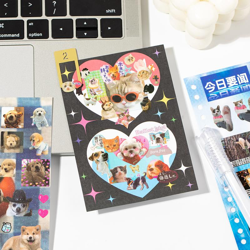 3 Styles Cute Pet Sticker Book – 30 Sheets, 800 Pcs Stickers per Style, Cat & Dog Aesthetic Stickers for Scrapbooking, Journaling, DIY Crafts, Kawaii Planner Stickers, Tiktokshopjumpstartsale