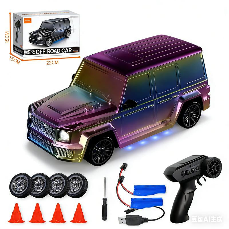 1：24 Scale Chameleon Purple Rc Drift off Road Cars with Full Proportional Throttle for Indoor Drifting Outdoor Trails Friend Gatherings Hobby Sessions and Rainy Day Fun