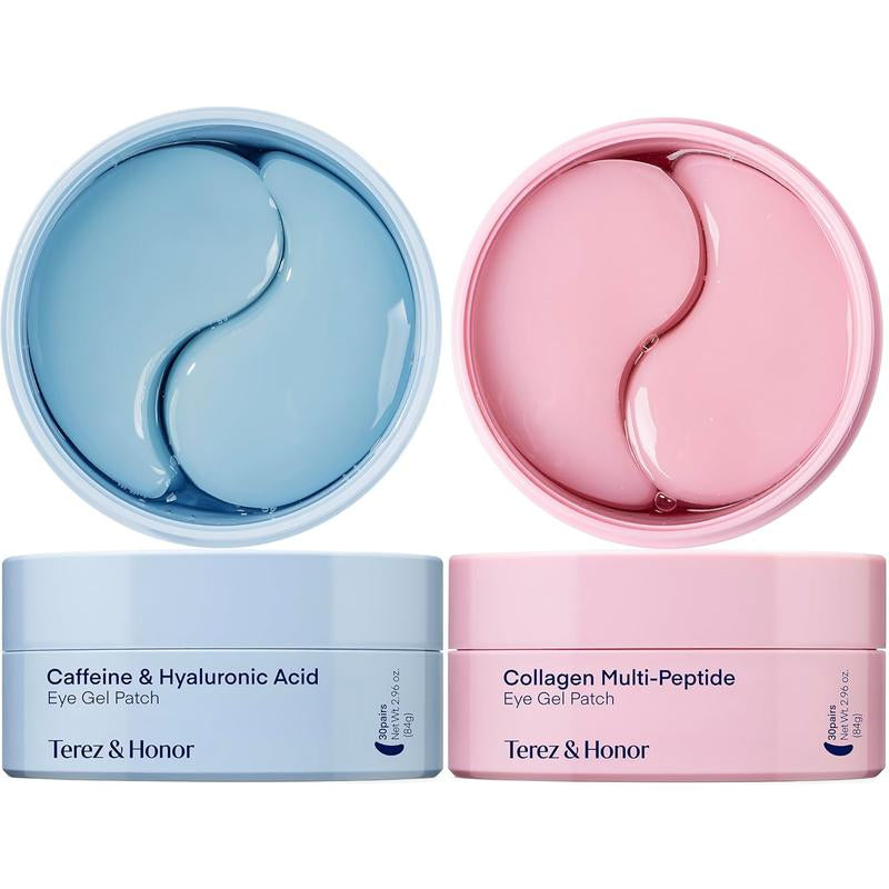 TEREZ & HONOR Collagen Multi-Peptide Eye Gel Patch - 30 Pairs for Puffy Eyes Dark Circles Wrinkles Fine Lines Hydrating Firming Korean Skincare Gift
