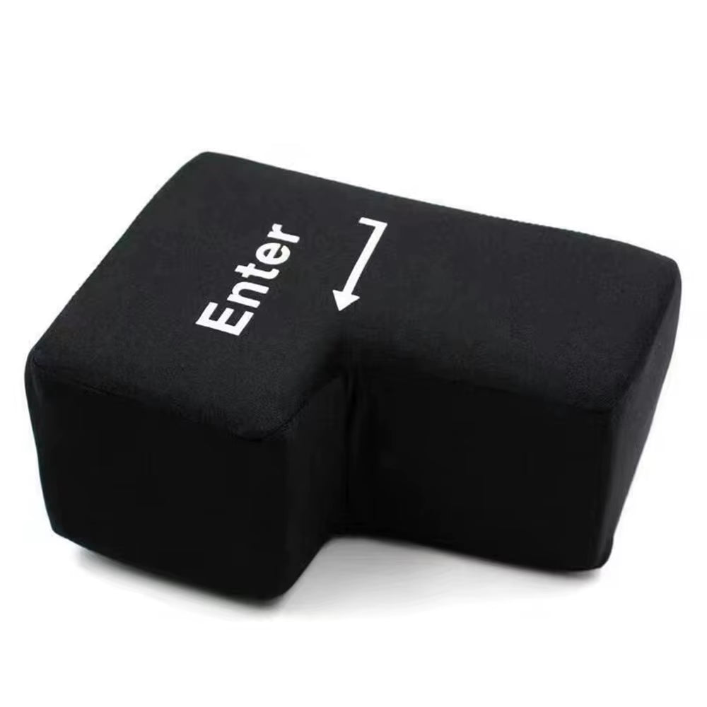 USB Enter Key Vent Pillow Soft Computer Button Return Key for Offices Decompression Pillow Stress Relief Toy Enter Huge Button